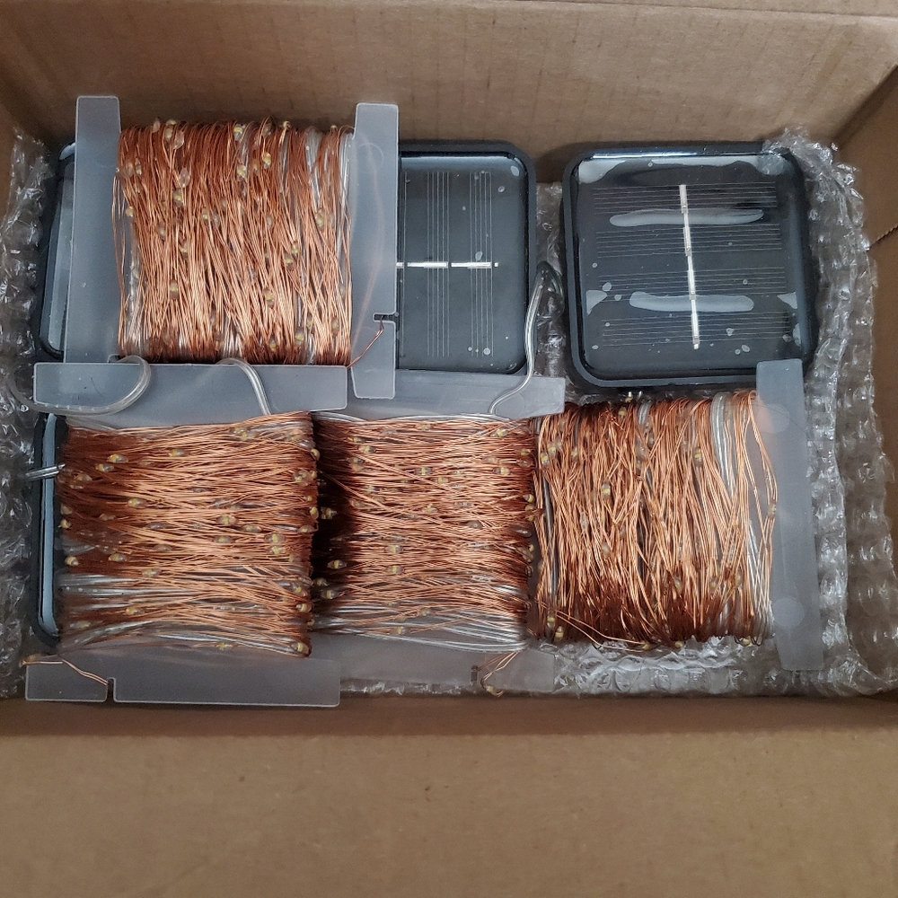 Copper String Lights with Solar Panels